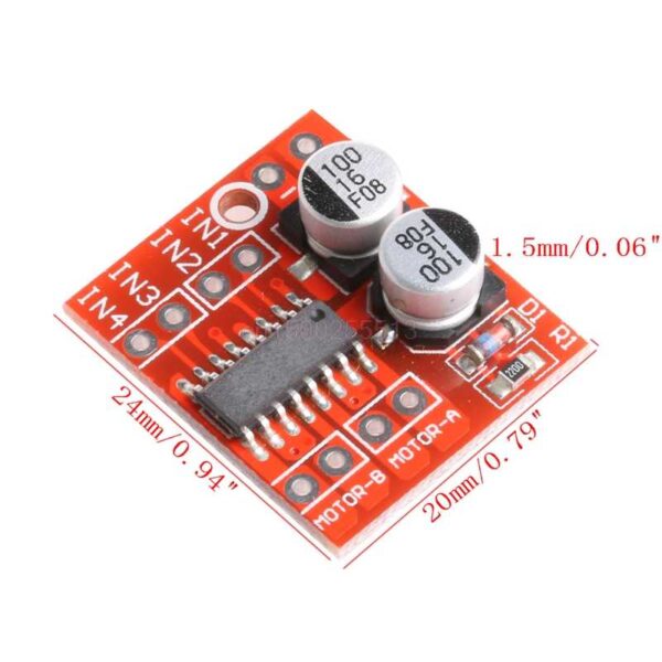 Dual Channel L298N DC Motor Driver Board PWM Speed Dual H Bridge Stepper Module - Image 3