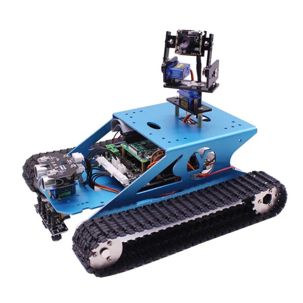 Original Yahboom G1 Aluminium Tank Raspbery pi Robot Kit with 2DOF AI Camera.