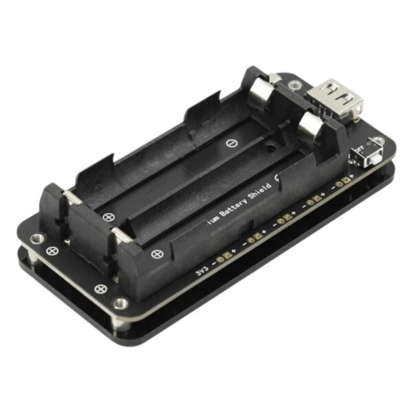 2 × 18650 Lithium Battery Charger Shield V8 – Dual Slot, 5V/3A & 3V/1A, Micro USB with Overcharge Protection