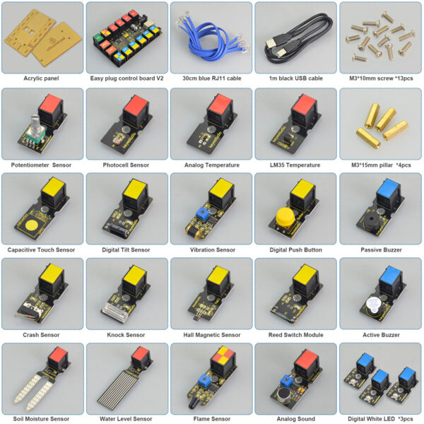 Keyestudio EASY-Plug Starter Learning Kit for Arduino – KS0158 - Image 6
